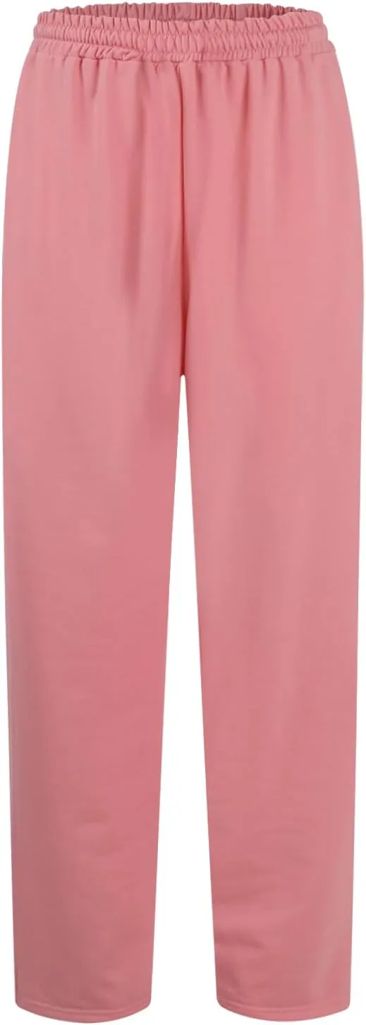 Women's Wide Leg Sweatpants Trendy Interior Drawstring Baggy Sweatpants Y2K Straight Leg Sweatpants with Pockets