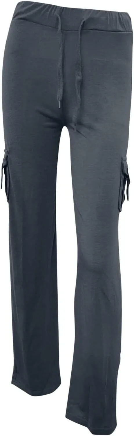Womens Wide Leg Yoga Pants Cargo Wide Leg Trouser Yoga Pants Plus Size Flare Leggings Bootcut Yoga Pants with Pockets