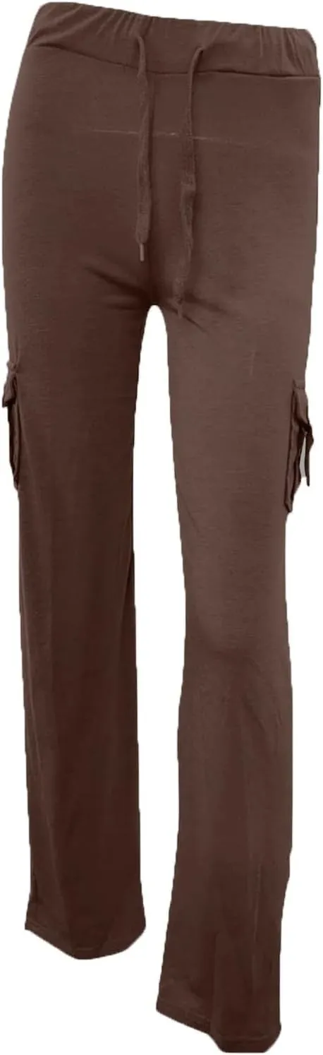 Womens Wide Leg Yoga Pants Cargo Wide Leg Trouser Yoga Pants Plus Size Flare Leggings Bootcut Yoga Pants with Pockets