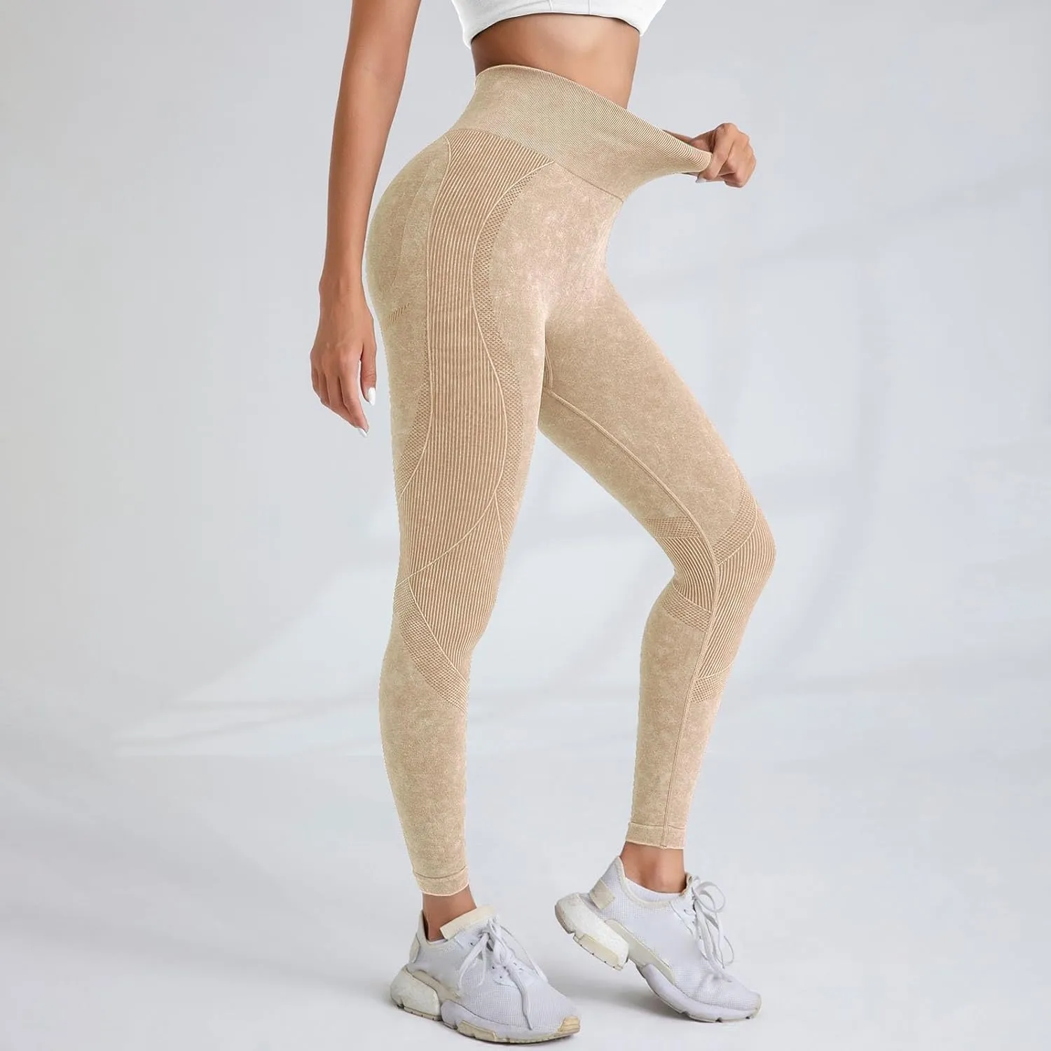 Women's Yoga Pants High Workout Pants Tummy Compression Waisted Women's Yoga Pants Crossover Yoga Pants with Tummy