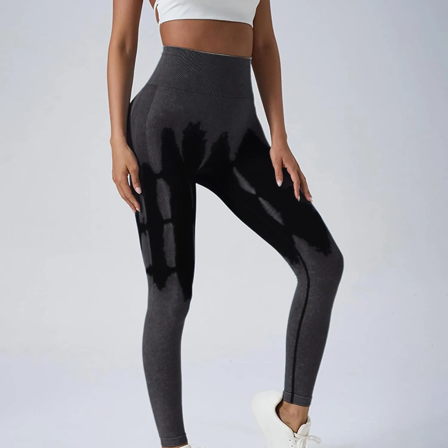 Women's Yoga Pants High Workout Pants Tummy Compression Waisted Women's Yoga Pants Crossover Yoga Pants with Tummy