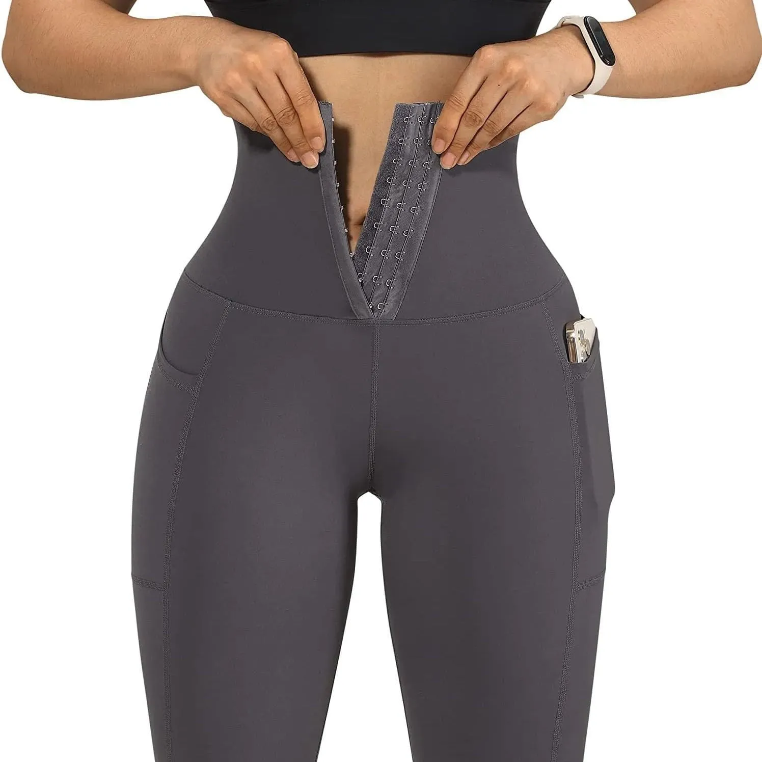 Women's Yoga Pants High Workout Pants Tummy Compression Waisted Women's Yoga Pants Crossover Yoga Pants with Tummy