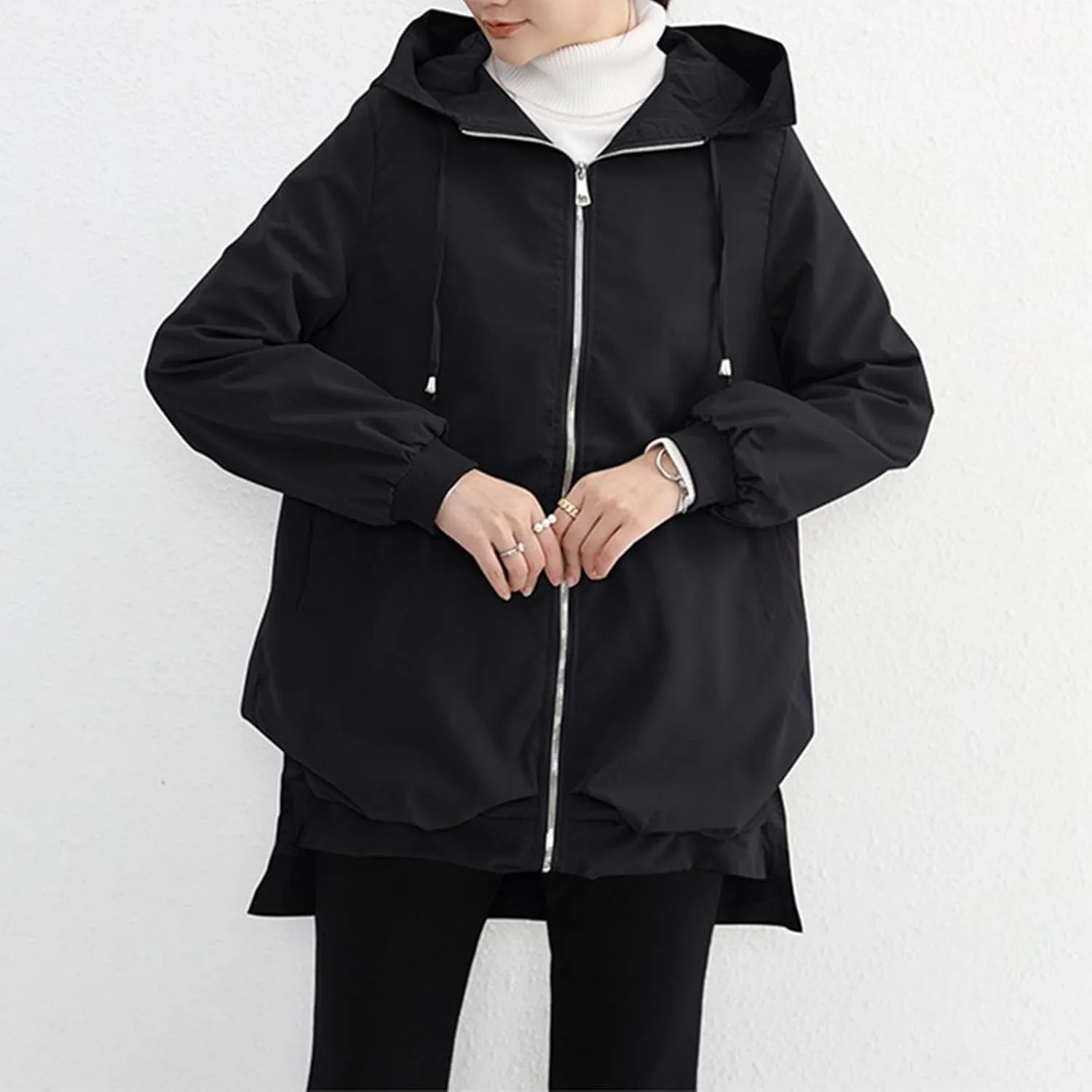 Womens Zip Up Hoodies Long Sleeve Oversized Sweatshirts Fashion Y2K Jacket Pockets 2024 Fall Outfits Fashion Clothes