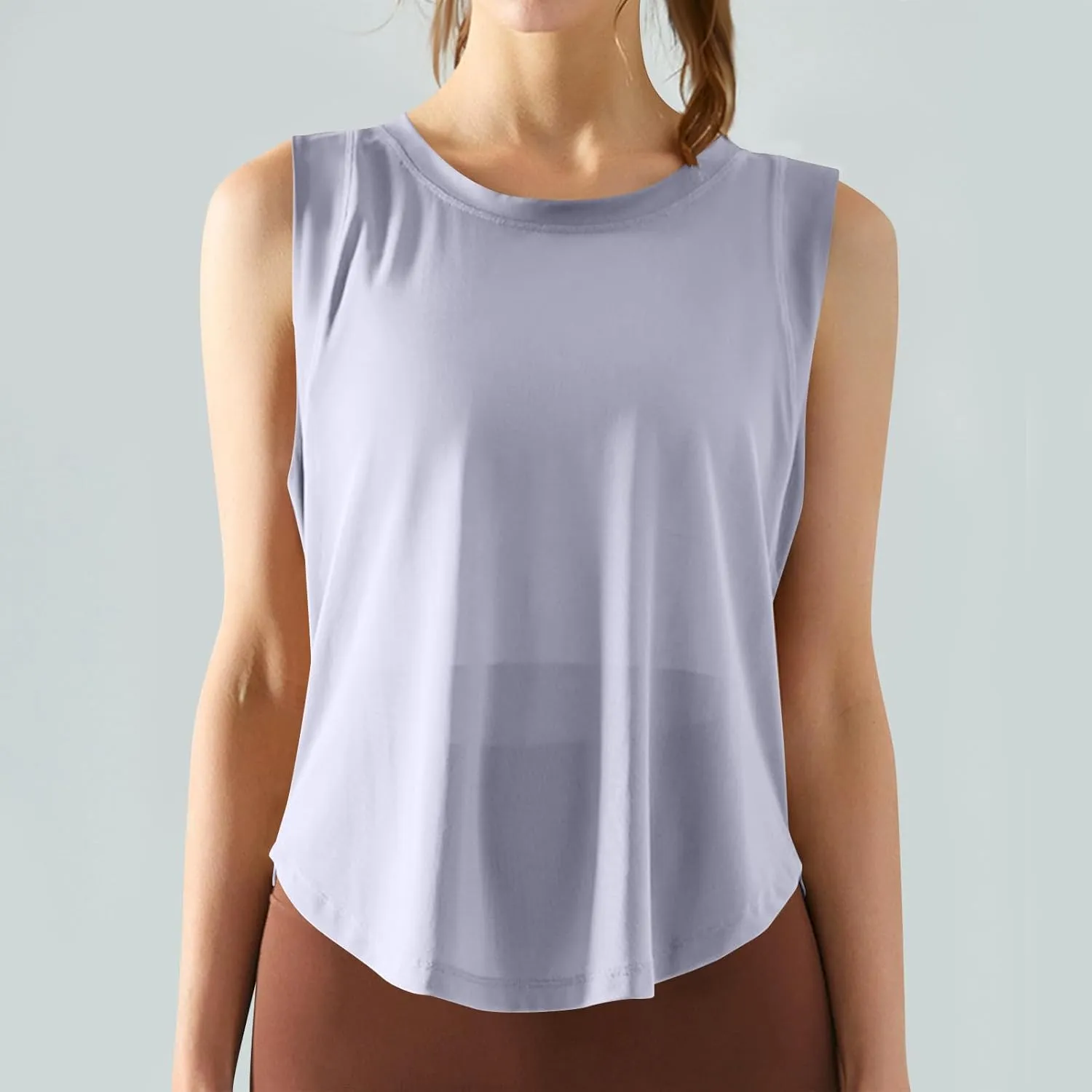 Workout Tank Tops for Women Summer Lightweight Tops Sleeveless Loose Athletic Gym Quick Dry Breath Mesh Yoga Shirts