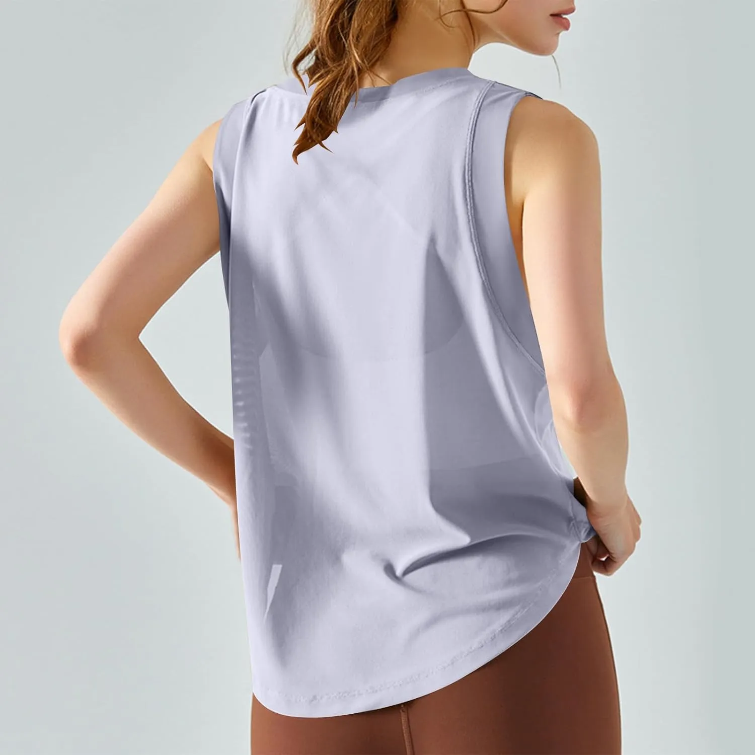 Workout Tank Tops for Women Summer Lightweight Tops Sleeveless Loose Athletic Gym Quick Dry Breath Mesh Yoga Shirts