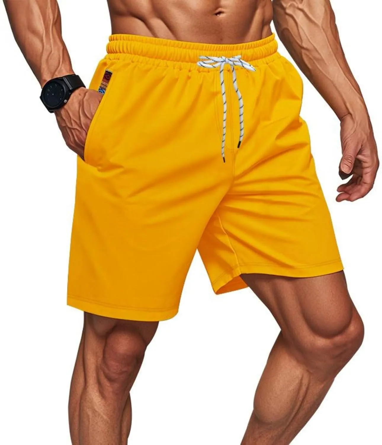 Xiaojmake Men's 5" Athletic Running Shorts Quick Dry Lightweight Workout Sports Gym Training Short Swim Trunks with Pockets