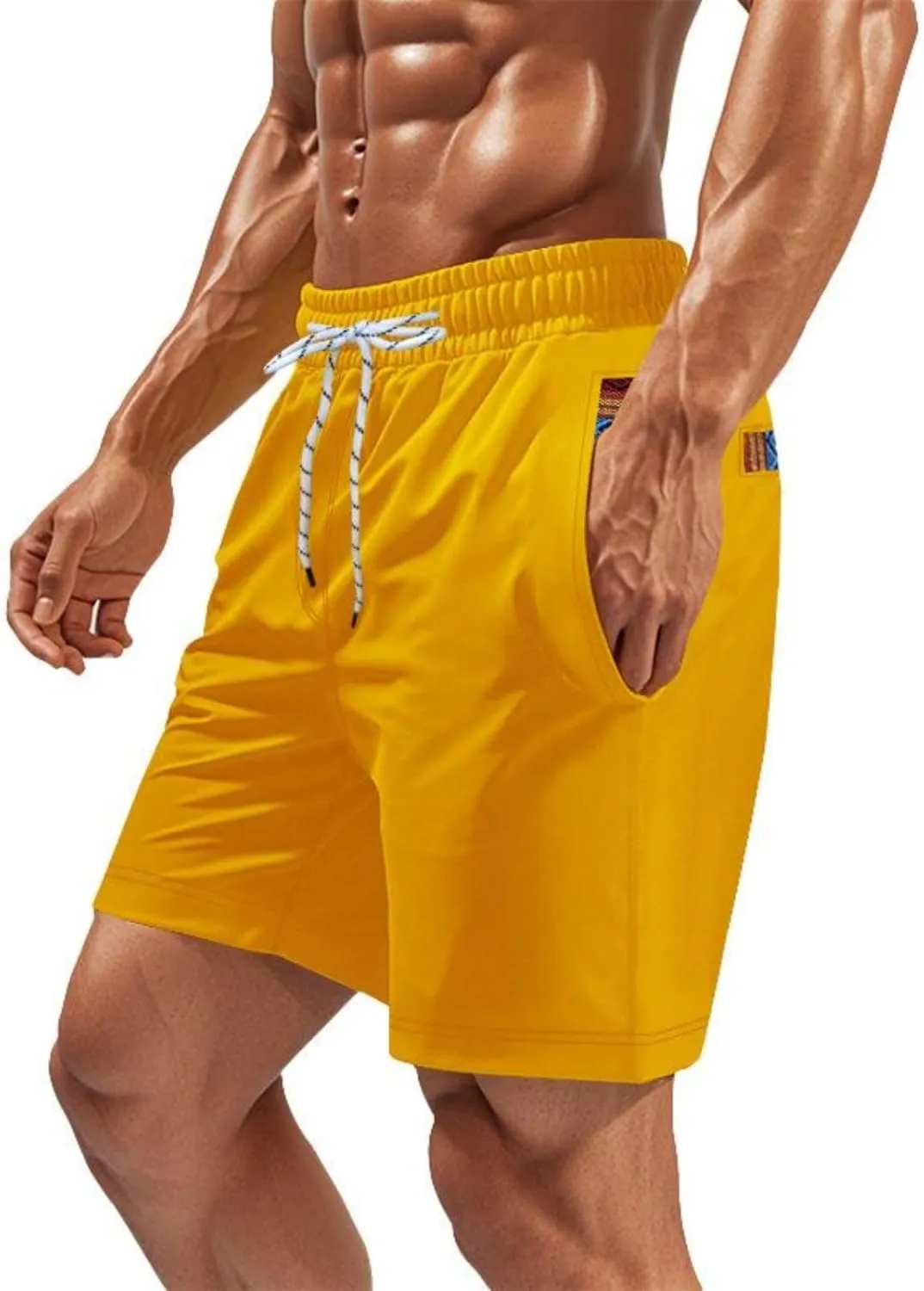 Xiaojmake Men's 5" Athletic Running Shorts Quick Dry Lightweight Workout Sports Gym Training Short Swim Trunks with Pockets