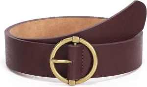 XZQTIVE Women Belts for Jeans Dress Casual Women Leather Belts with O-Ring Buckle 1.42" Width Plus Size Ladies Waist Belts