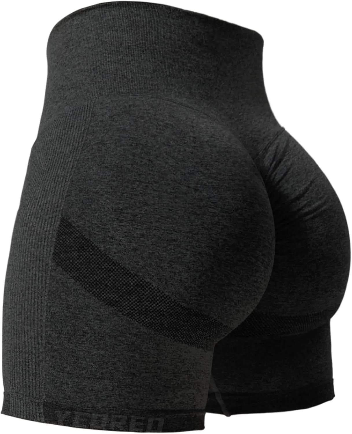YEOREO Women High Waist Workout Yoga Gym Smile Contour Seamless Cycling Shorts