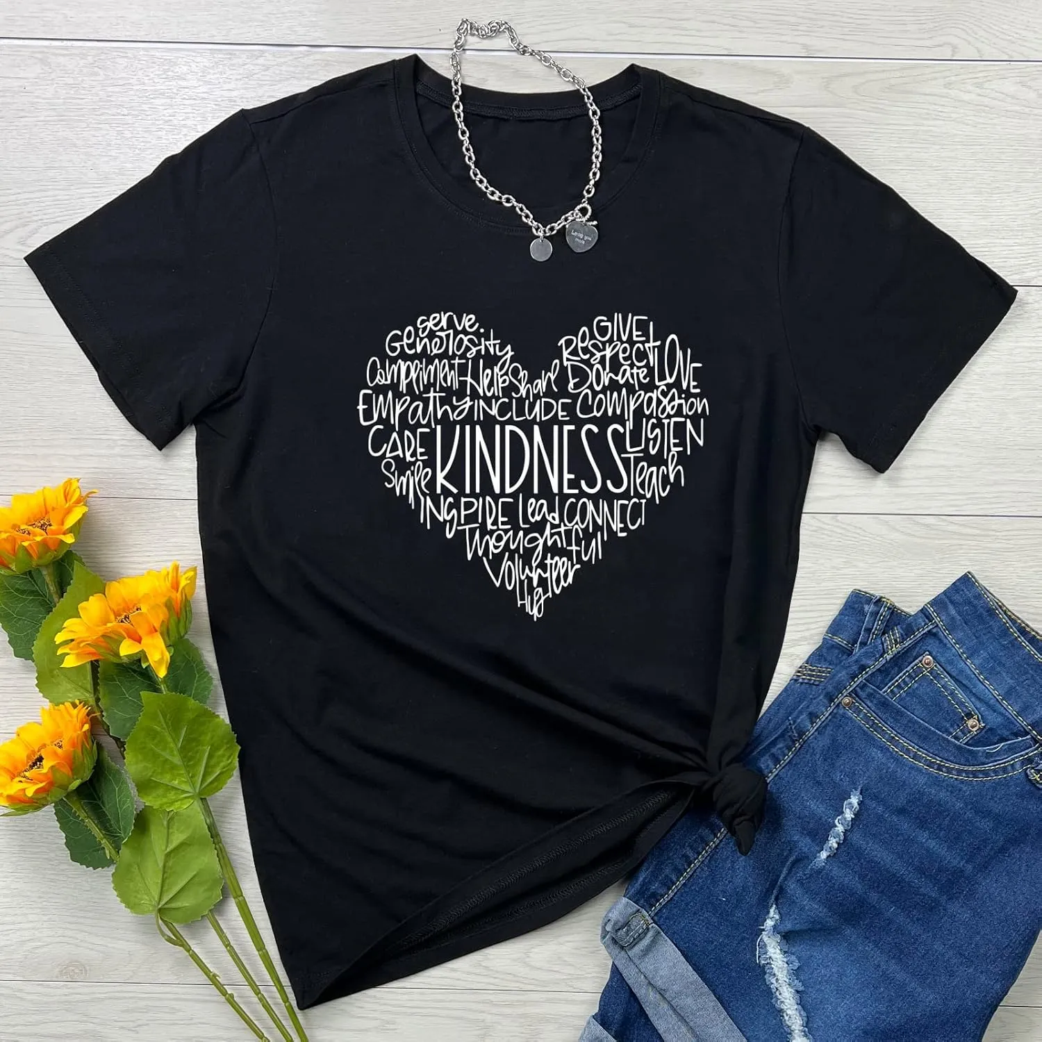 YITAN Women Graphic Tees Cute Shirts Casual Cotton Clothes
