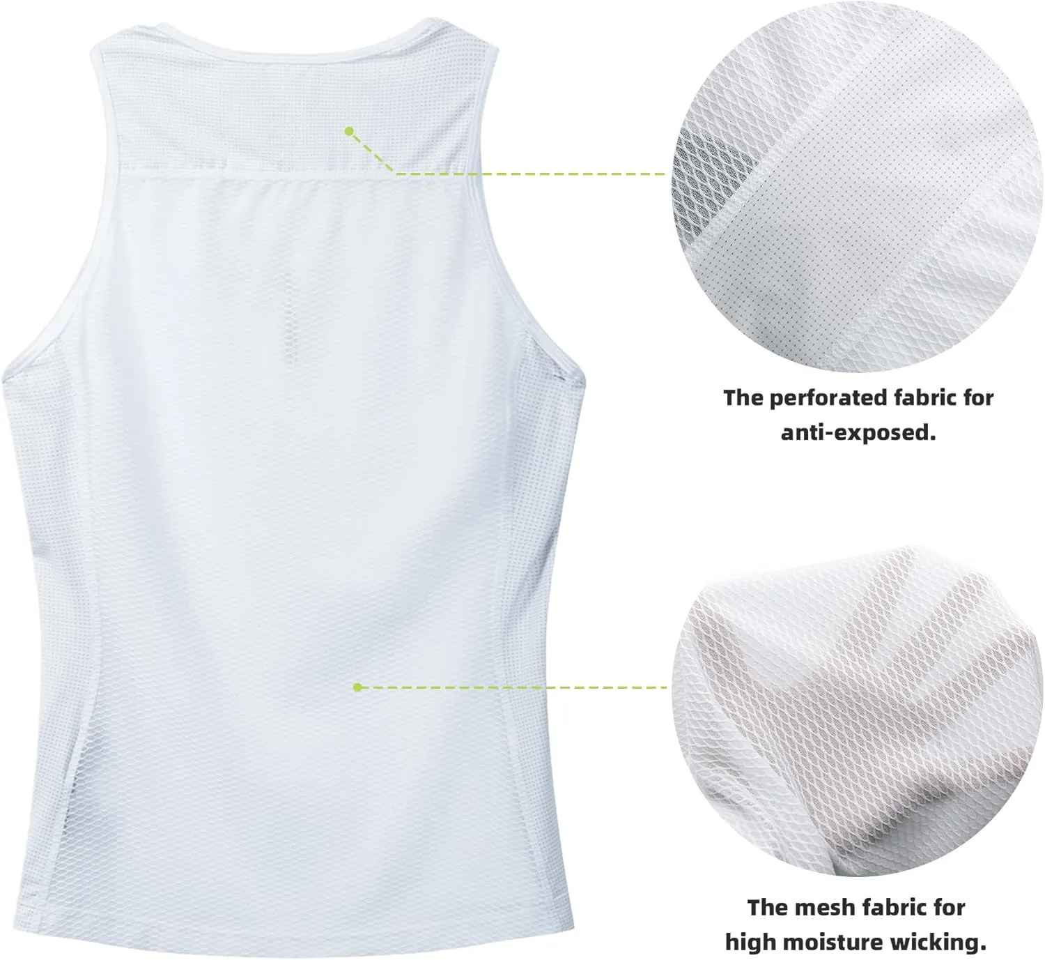 YKYWBIKE Cycling Base Layer Women Quick Dry Sleeveless Cycling Jersey Compression Mesh Undershirt Breathable Biker Shirts