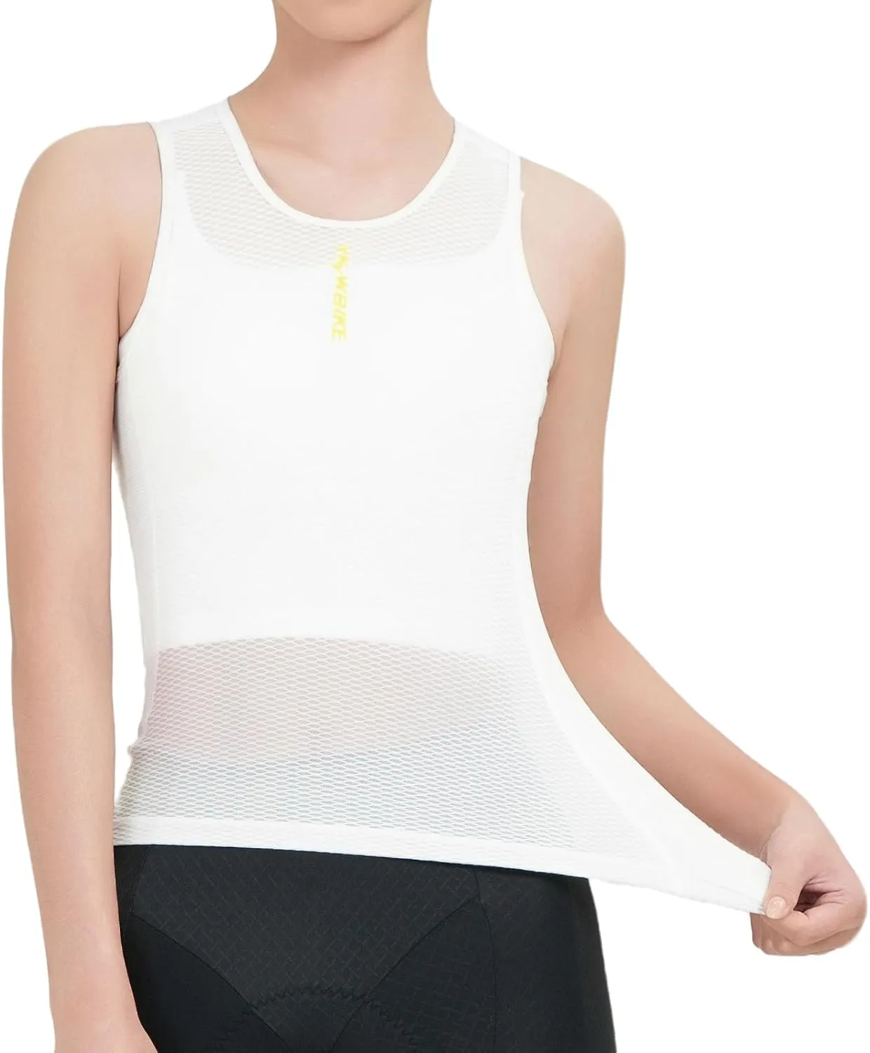 YKYWBIKE Cycling Base Layer Women Quick Dry Sleeveless Cycling Jersey Compression Mesh Undershirt Breathable Biker Shirts