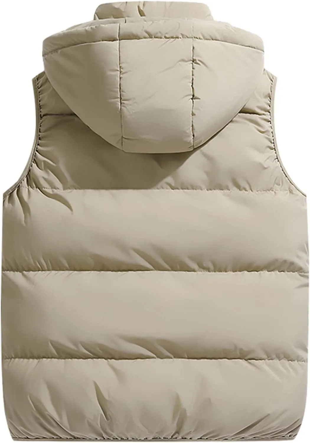 Ymosrh Men's Outerwear Vests Quilted Winter Vest Thicken Sleeveless Jacket With Hood Coats Puffer Vests, S-2XL