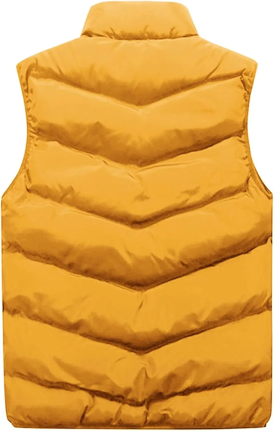 Ymosrh Men's Puffer Vest Outdoor Casual Stand Collar Vests for Padded Jacket Coat Vest Light, S-4XL