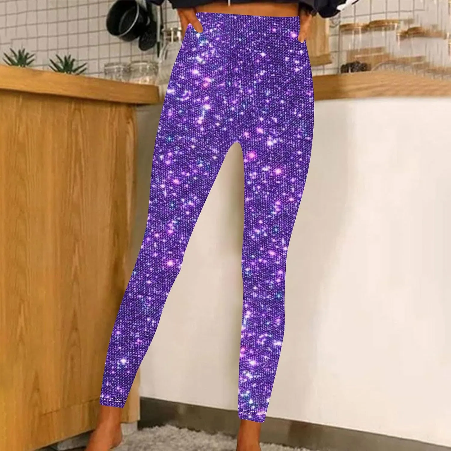 Yoga Leggings for Women,High Waist Yoga Pants Women,Tummy Control Gym Fitness Tights,Elastic Waist Yoga Pants
