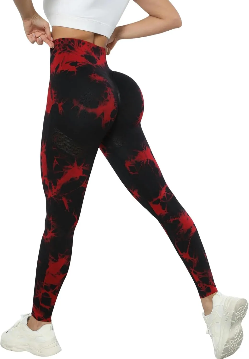 Yoga Pants Women's High Waist Yoga Pants Tie Dye Seamless Leggings, Compression Hip Lifting Stretch Leggings