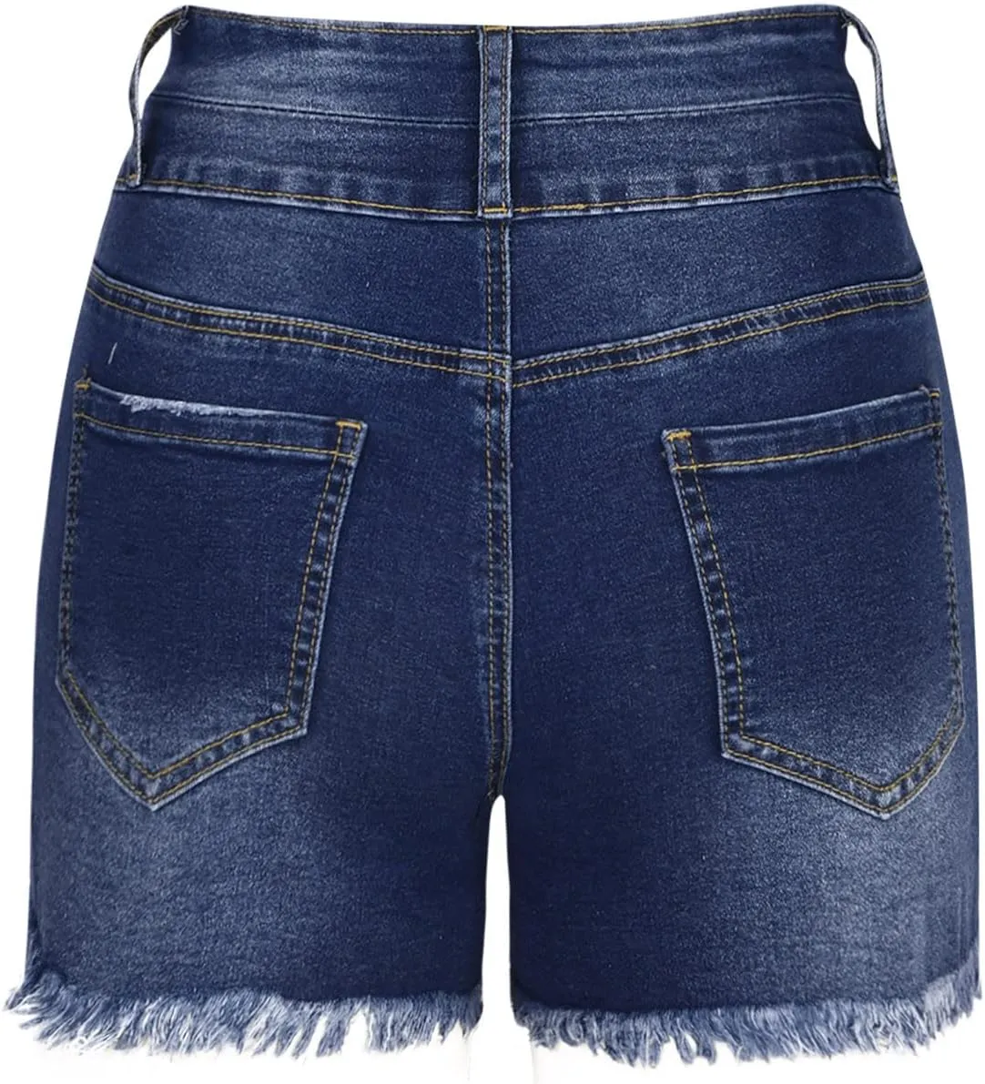 ZDRZK Womens Denim Shorts High Waisted Ripped Distressed Stretchy Jean Shorts with Pockets Dressy Casual Summer