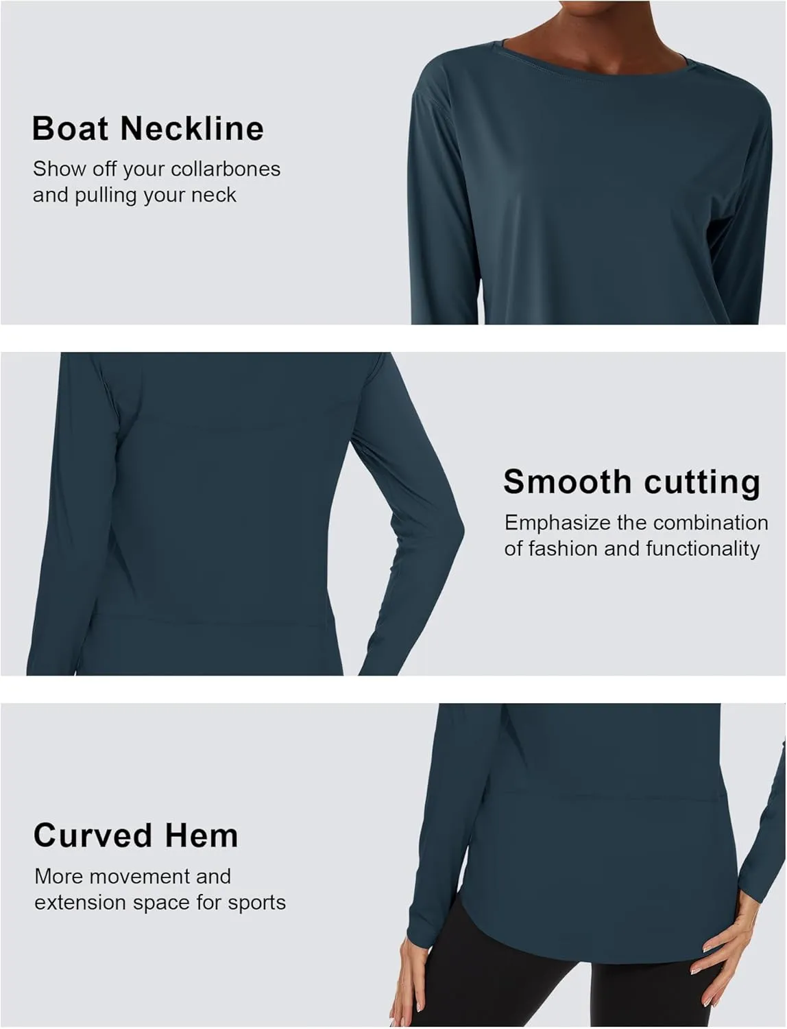 ZHENWEI Long Sleeve UV Protection Quick Dry T-Shirt Lightweight Sun Shirts for Women Outdoor Hiking Running