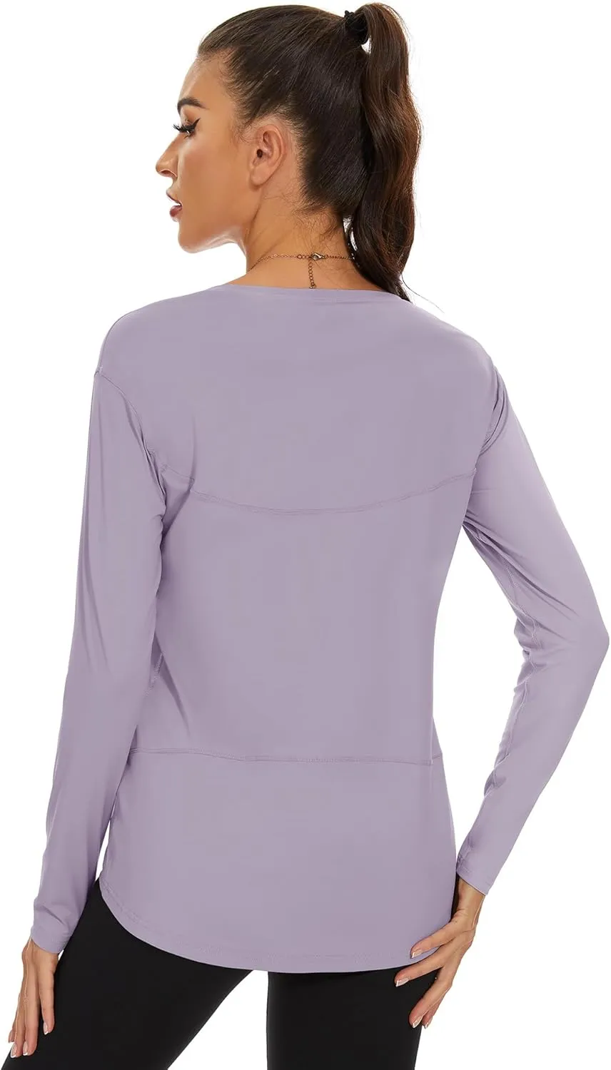 ZHENWEI Long Sleeve UV Protection Quick Dry T-Shirt Lightweight Sun Shirts for Women Outdoor Hiking Running