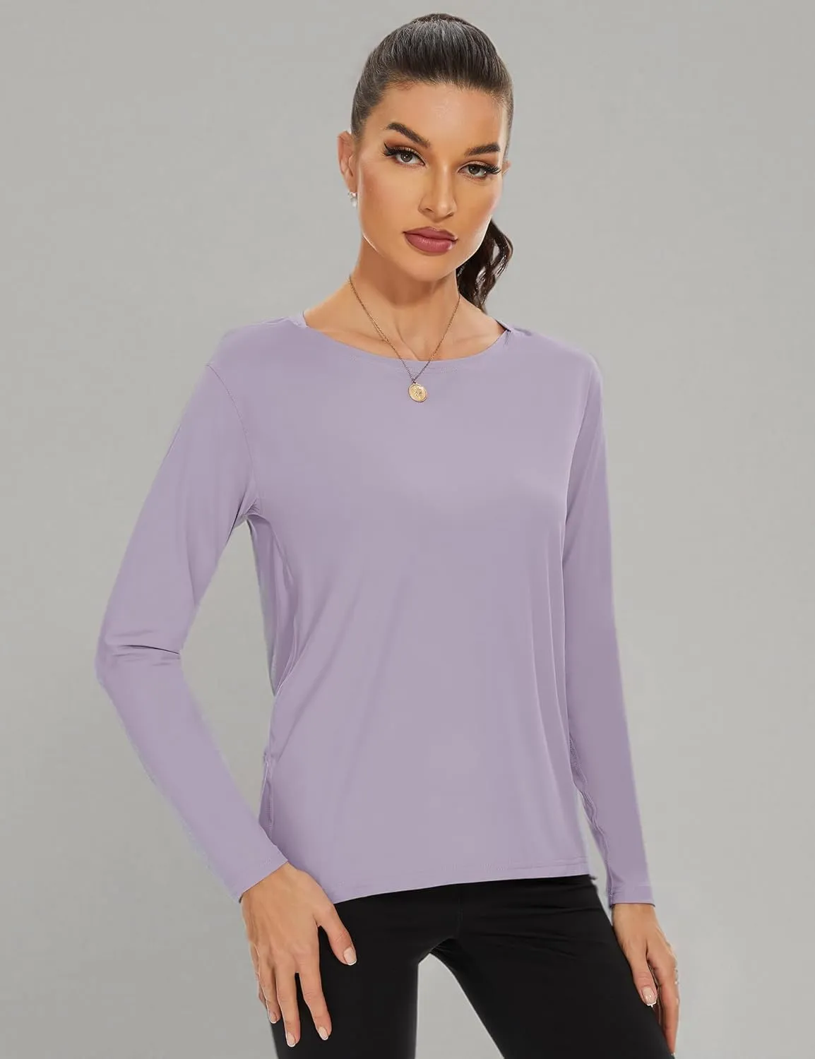 ZHENWEI Long Sleeve UV Protection Quick Dry T-Shirt Lightweight Sun Shirts for Women Outdoor Hiking Running