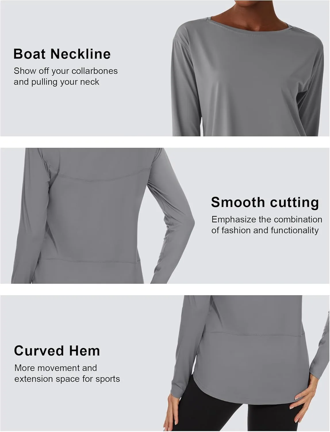 ZHENWEI Long Sleeve UV Protection Quick Dry T-Shirt Lightweight Sun Shirts for Women Outdoor Hiking Running